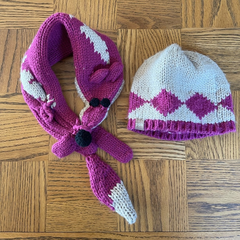 Peppercorn Kids Fox scarf and hat set